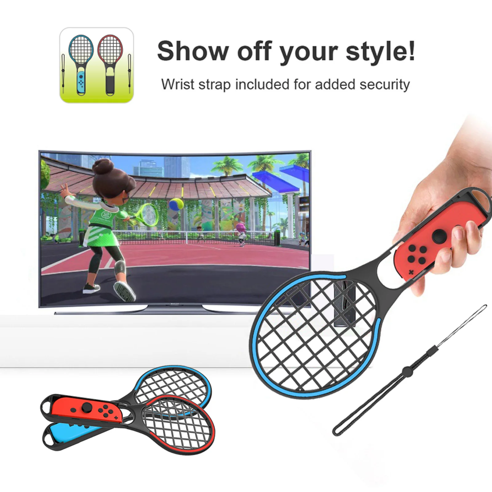 Switch Sports Accessories 10 in 1 Combo Accessories Kits Bundle Golf Tennis Sword Grips Racing Wheel for Nintendo Switch - Gallery Image 2