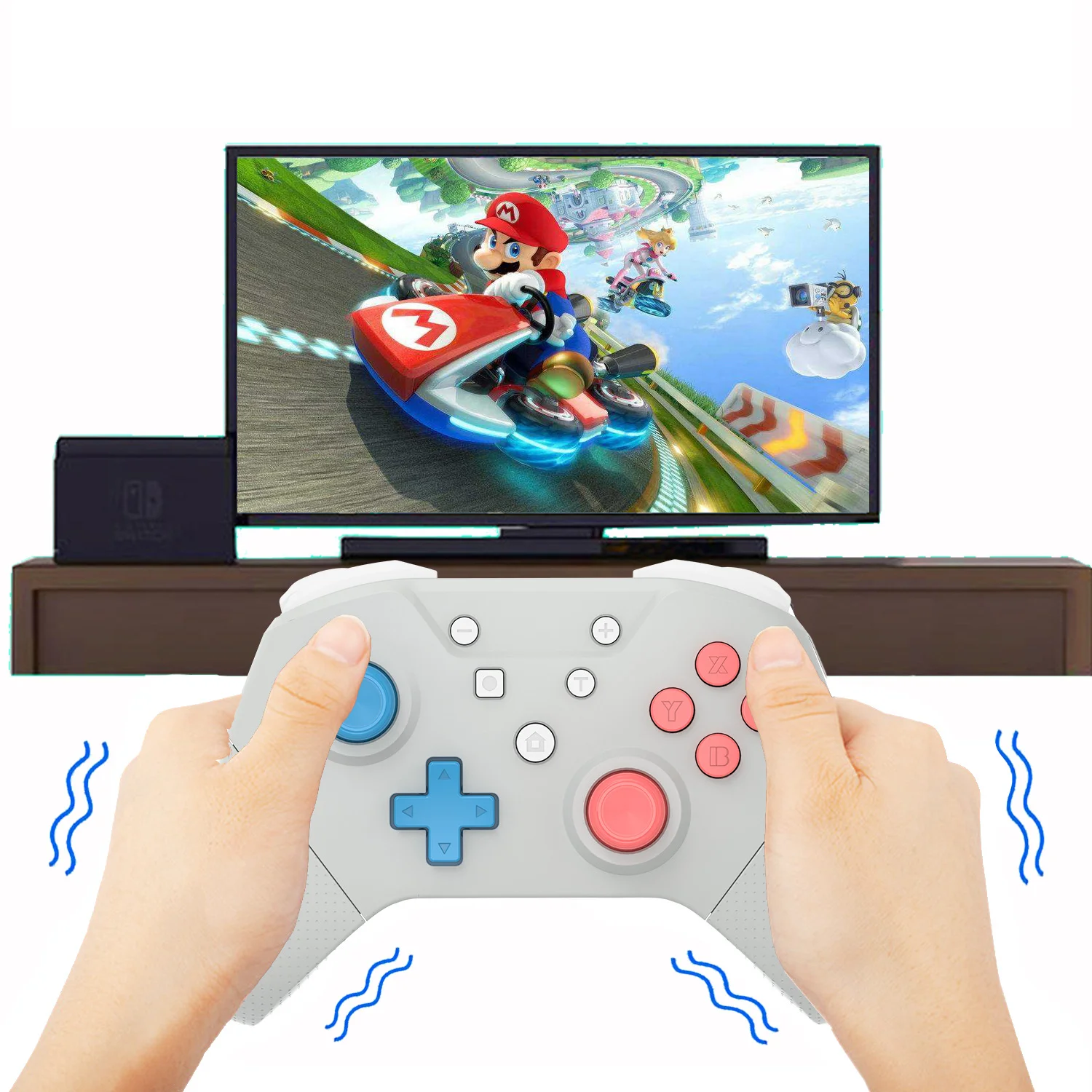 Muti Colors NFC Wakeup Turbo Function Game Joystick BT Wireless Controller for Nintendo - Gallery Image 5
