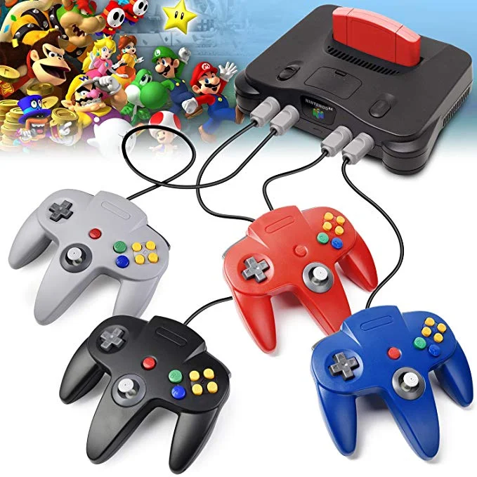 2.1m 64 Game Joystick Controller Wired Manette Classic Port for Nintendo 64 - Gallery Image 4