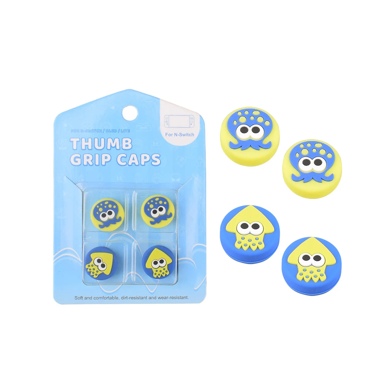 Octopus 3D Analog Joystick Cap Thumb Stick for Nintendo Oled Joycon Pro Controller Splatoon 3