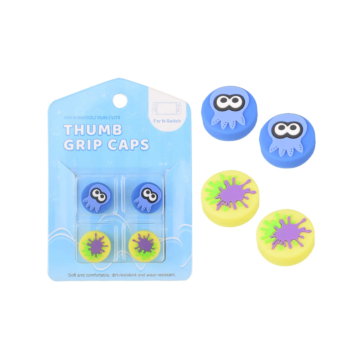 Thumb Stick Grip Cap for Nintendo Oled Splatoon 3 Joycon