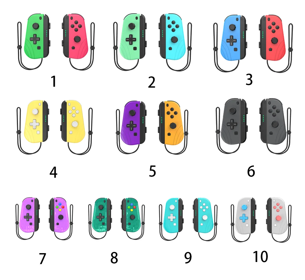 10 Colors in Stock Analog Joystick Game Gamepad Controller With Strap for Nintendo - Gallery Image 2