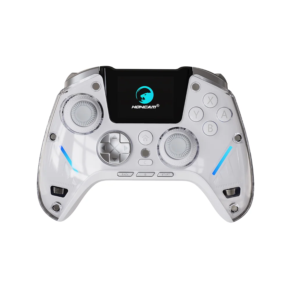 PC Controller Interactive Screen Wireless Controller 1800mAH Hall Effect Joystick Trigger RGB Light for PC Switch PS4