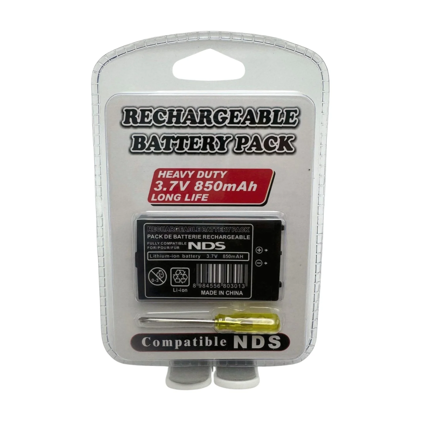850mAh Rechargeable Lithium-ion Battery + Tool Pack Kit for Nintendo DS NDS - Gallery Image 5