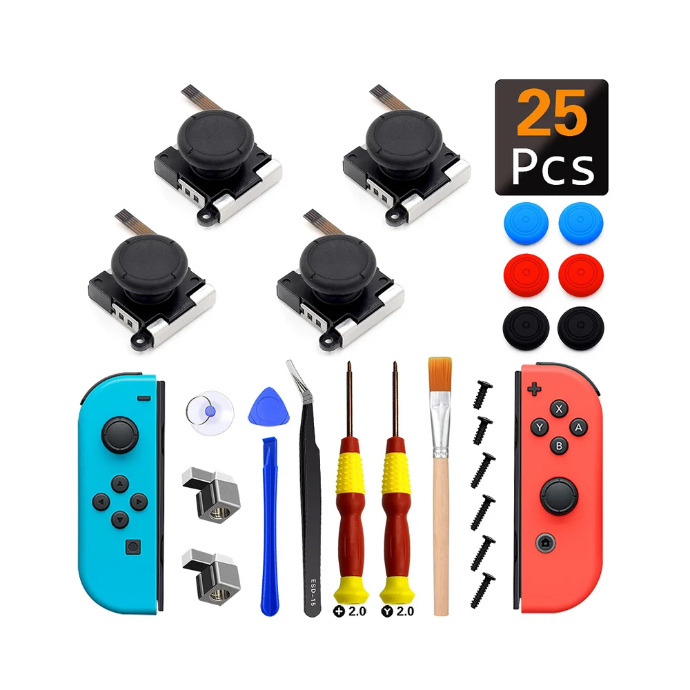 25 in 1 3D Joystick Analog Repair Tool Kit Part for Nintendo Switch Joycon