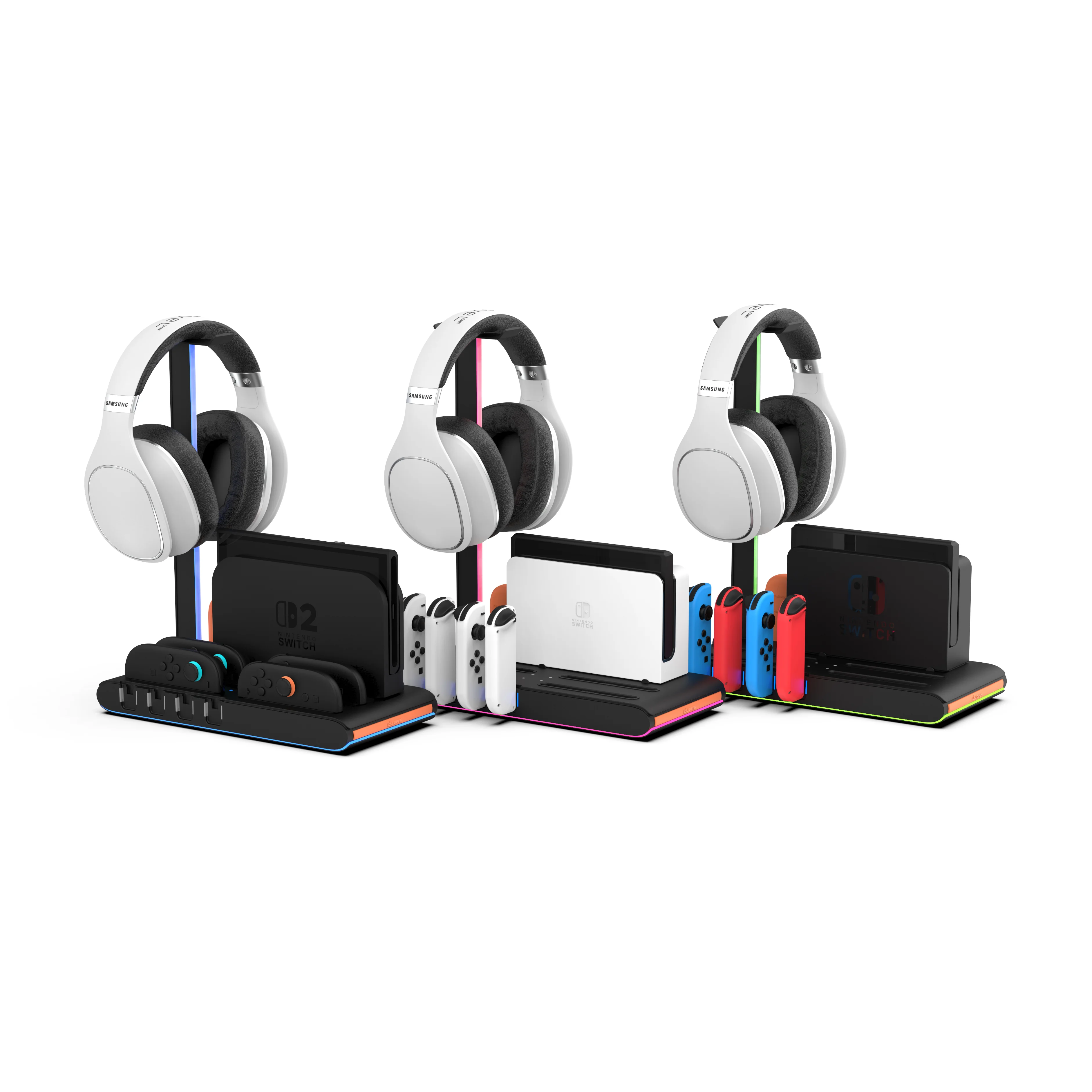 Switch 2 Accessories Charging Dock Storage Station Organizer Rack for Nintendo Switch/OLED/Switch 2