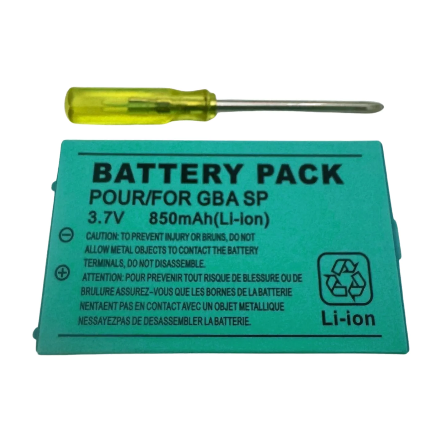 850mAh Rechargeable Lithium-ion Battery Tool Pack Kit for Nintendo GBA SP Game Boy Advance SP