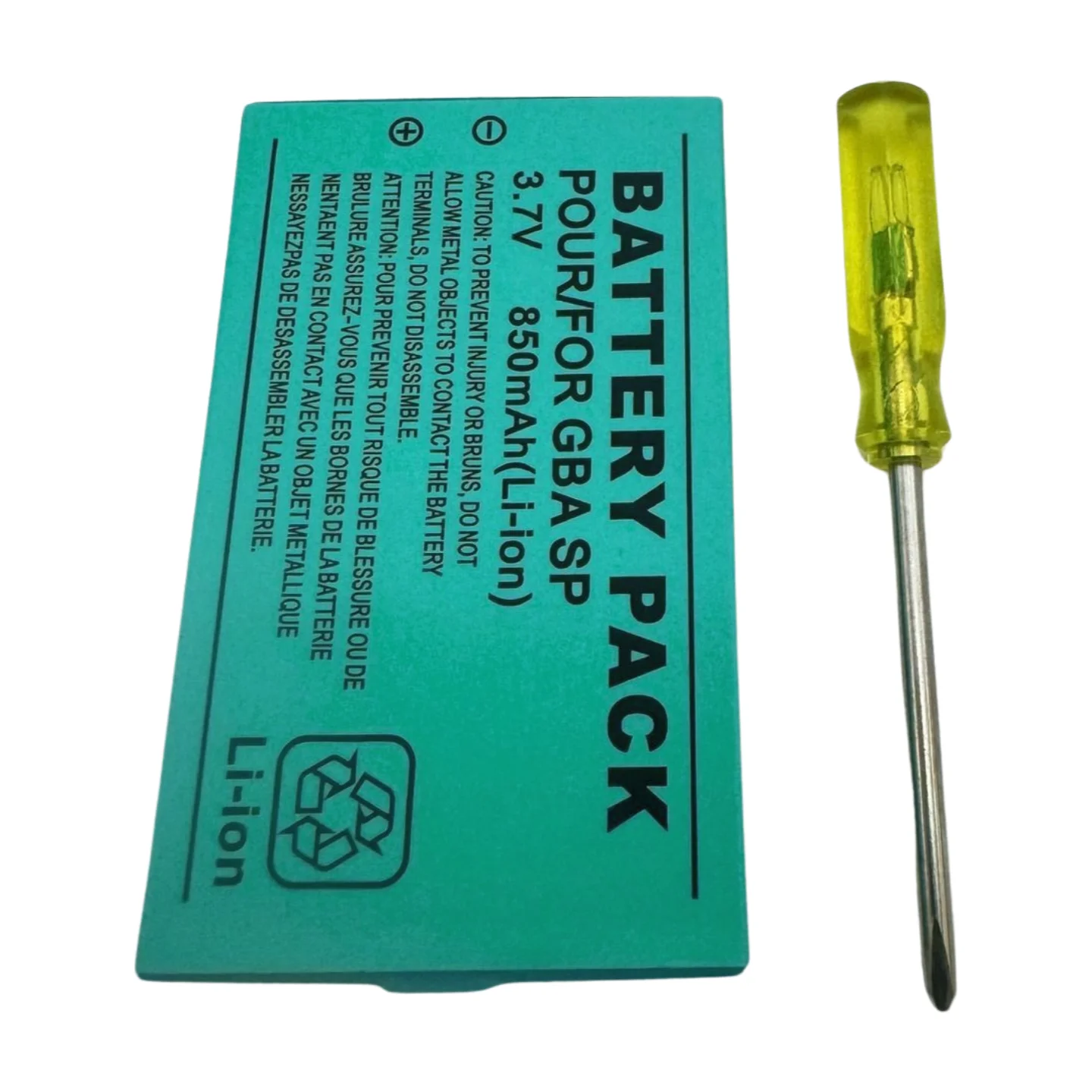 850mAh Rechargeable Lithium-ion Battery Tool Pack Kit for Nintendo GBA SP Game Boy Advance SP - Gallery Image 3