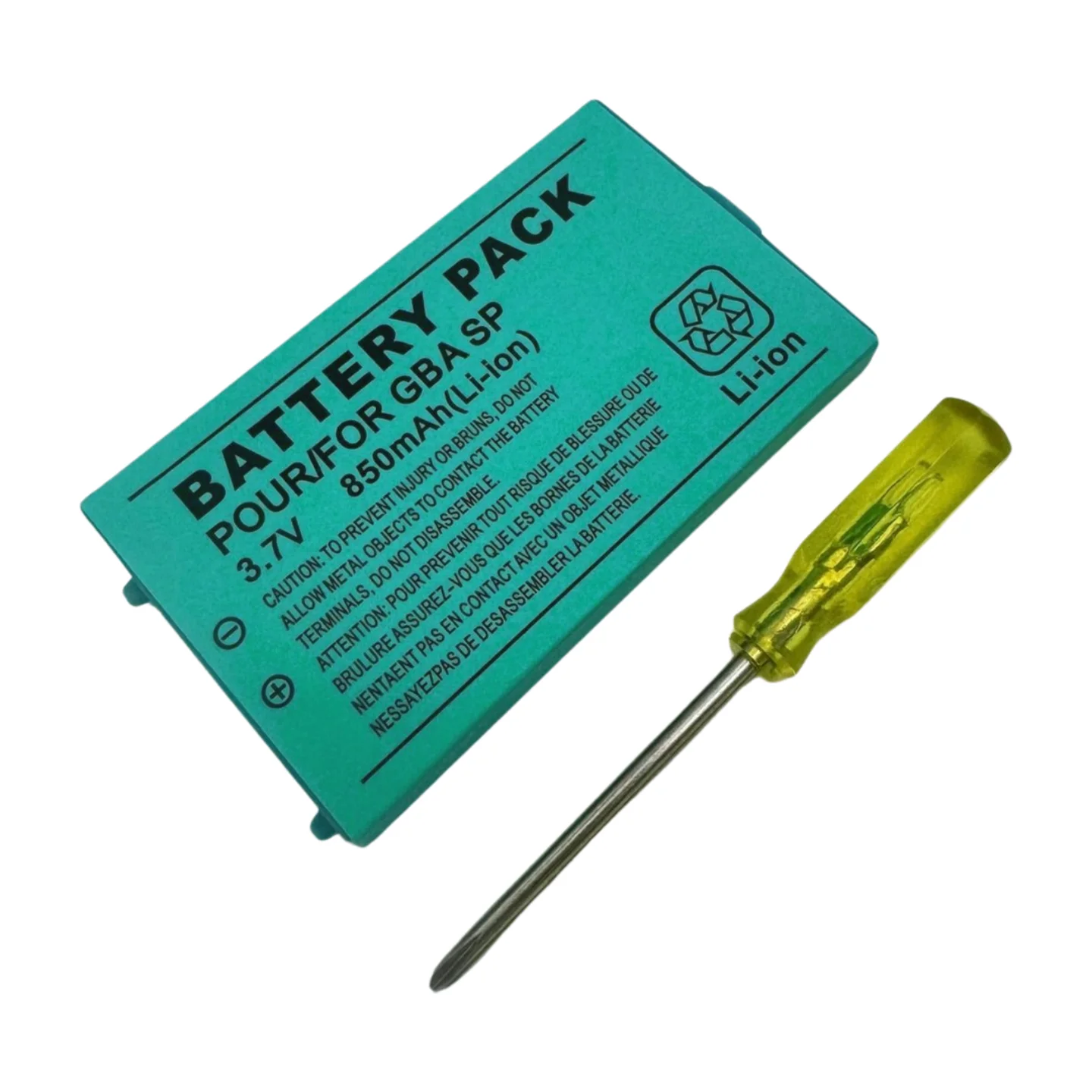 850mAh Rechargeable Lithium-ion Battery Tool Pack Kit for Nintendo GBA SP Game Boy Advance SP - Gallery Image 5