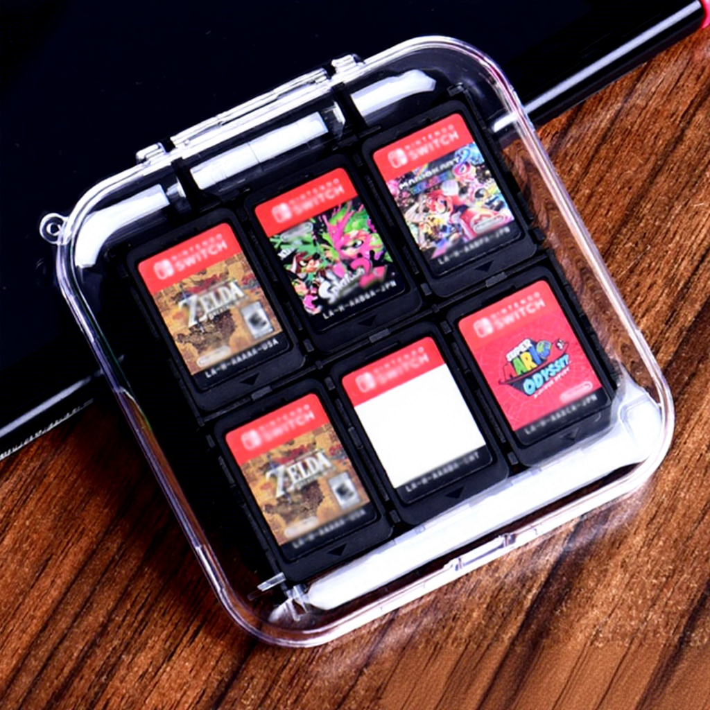 Storage Box for Nintendo OLED Switch Game Card Cases 12-in-1 for Switch 2 Transparent PC Case - Gallery Image 6