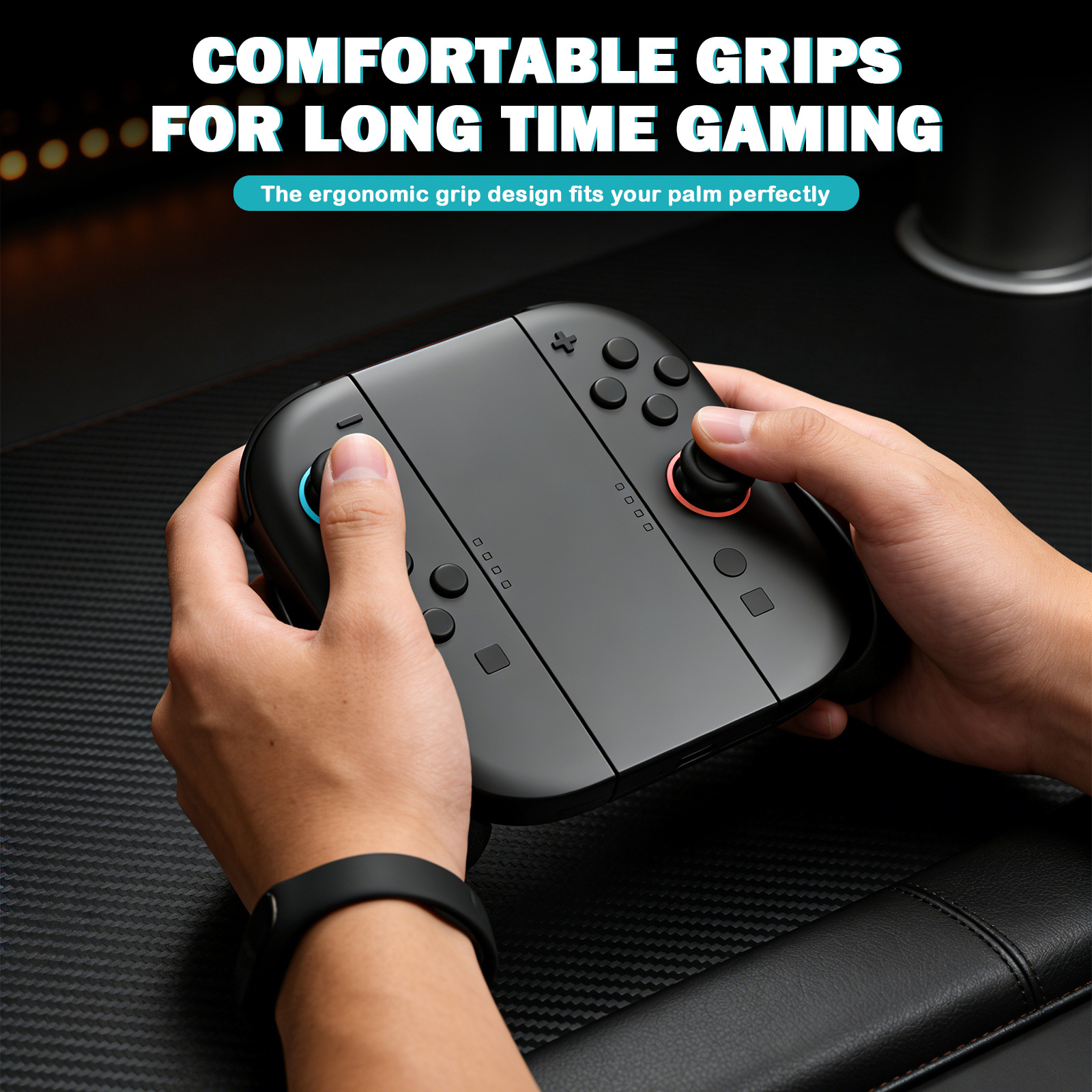 Ergonomically Designed Game Grip for Switch 2 with Integrated Stand for Switch Joycon Handle ABS Material Color Box Packaging - Gallery Image 5