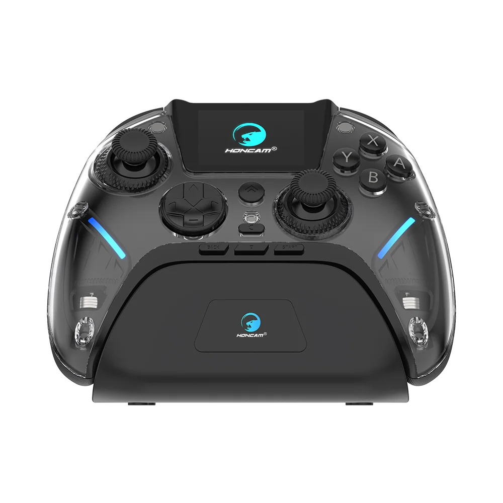 Smart Display Rubber Grip Click Trigger Stop 4 Rear Buttons Adjustable Joystick Damping Wireless BT Game Controller - SKU Option 1