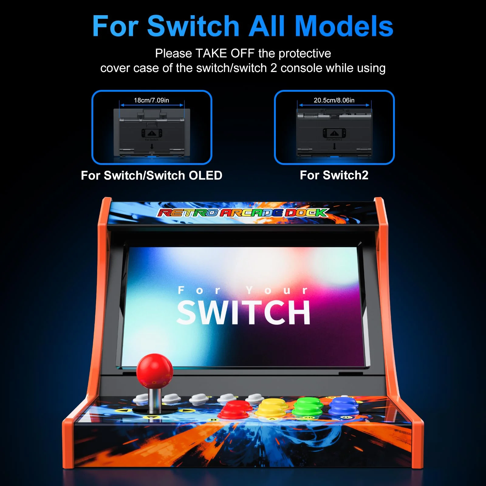 Mini Arcade Dock Wired Switch 2 Controller C Buttons Wakeup Function Mental Joystick Turbo for Nintendo Switch/Switch 2 - Gallery Image 3