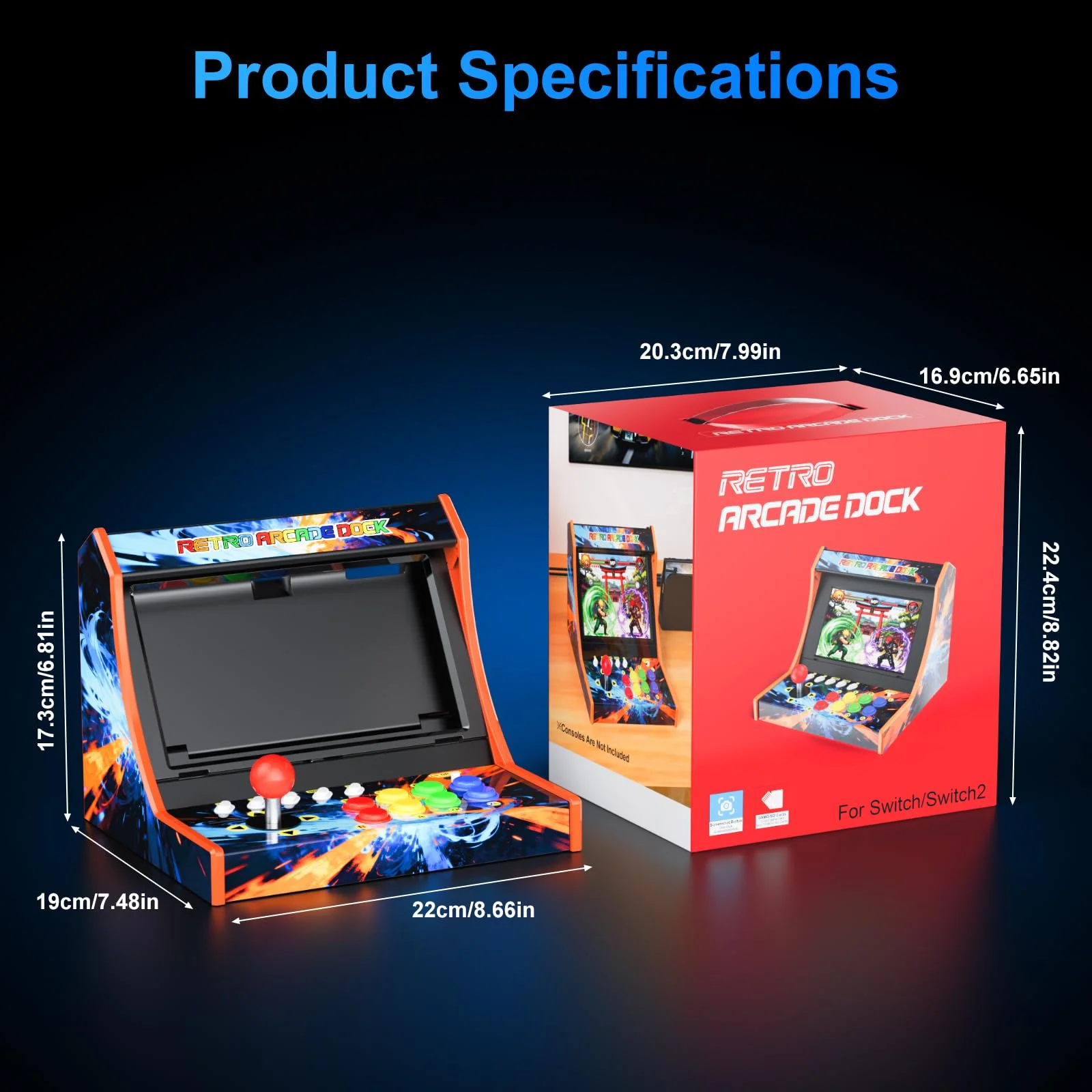Mini Arcade Dock Wired Switch 2 Controller C Buttons Wakeup Function Mental Joystick Turbo for Nintendo Switch/Switch 2 - Gallery Image 4
