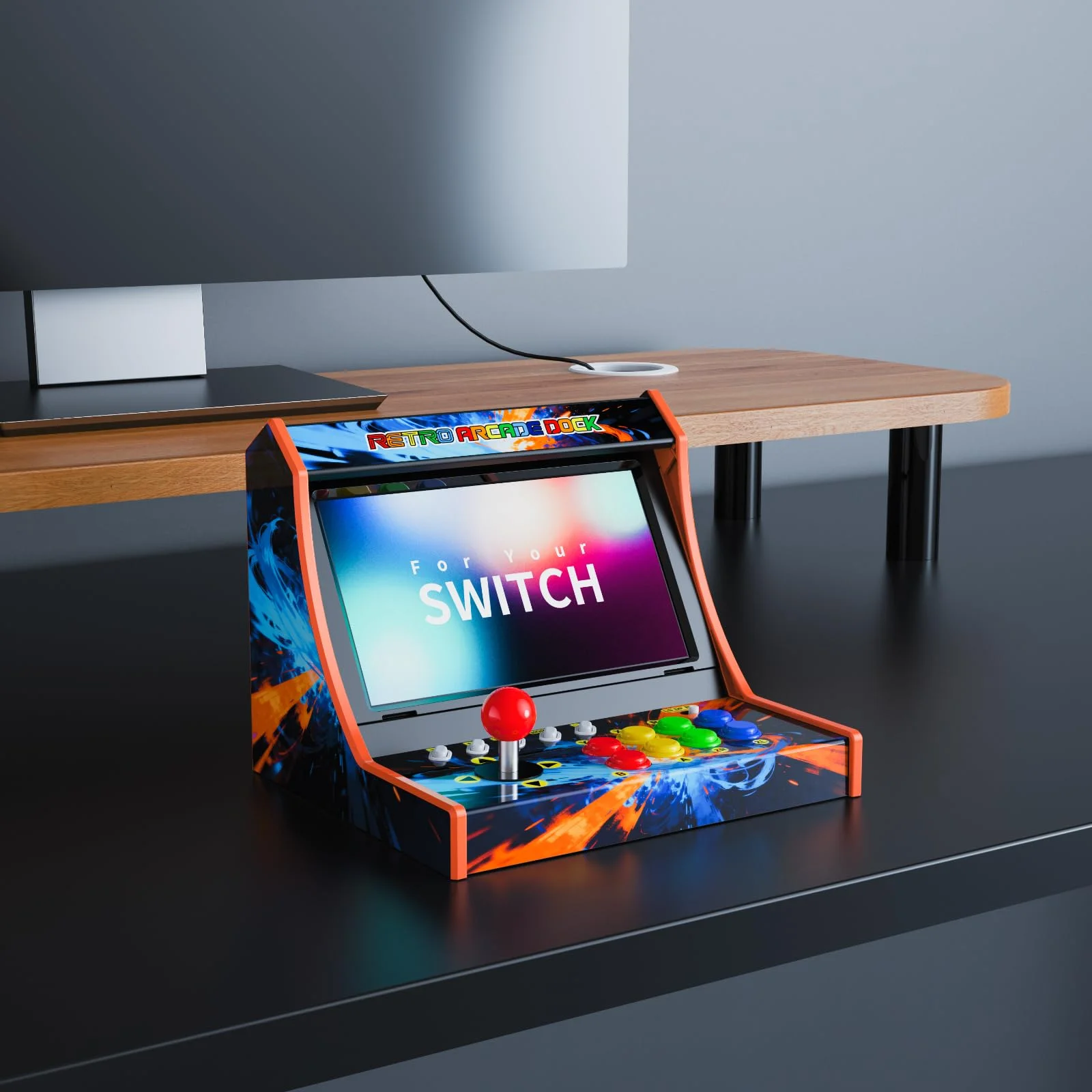 Mini Arcade Dock Wired Switch 2 Controller C Buttons Wakeup Function Mental Joystick Turbo for Nintendo Switch/Switch 2 - Gallery Image 5