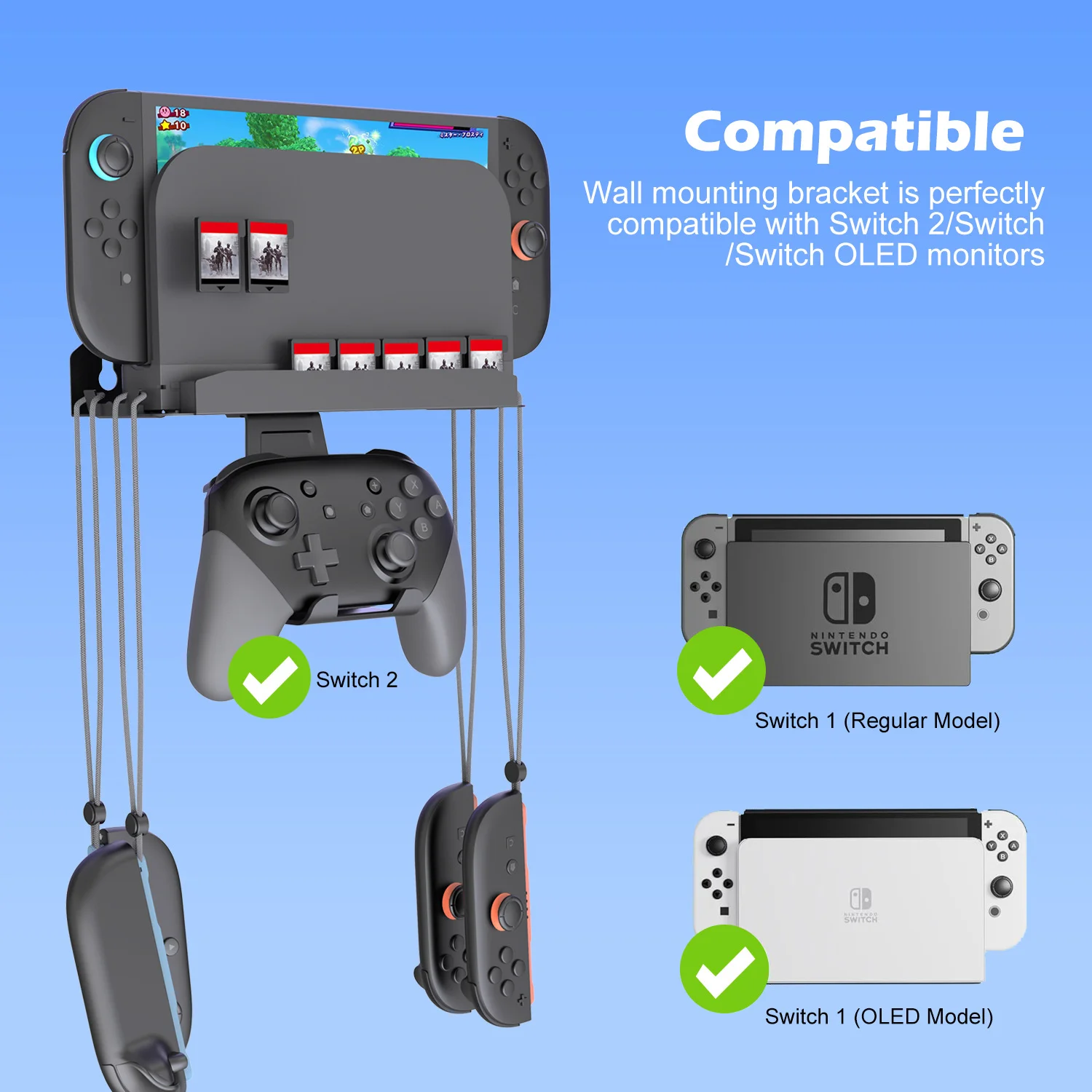 Metal Wall Mount Switch 2 Organizer Shelf Base Kit Behind TV Switch 2 Accessories for Nintendo Switch 2 Console 2025 - Gallery Image 3