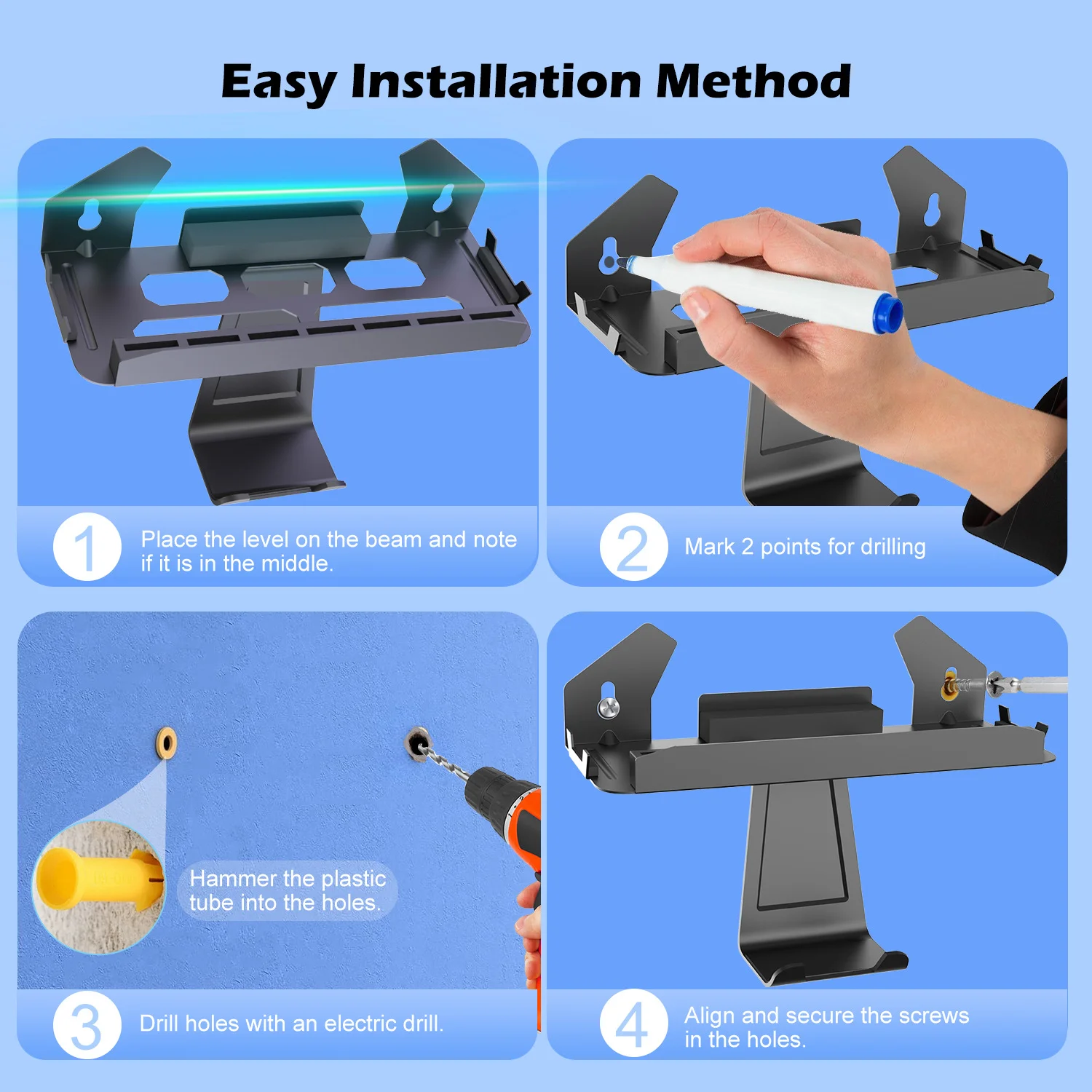 Metal Wall Mount Switch 2 Organizer Shelf Base Kit Behind TV Switch 2 Accessories for Nintendo Switch 2 Console 2025 - Gallery Image 5