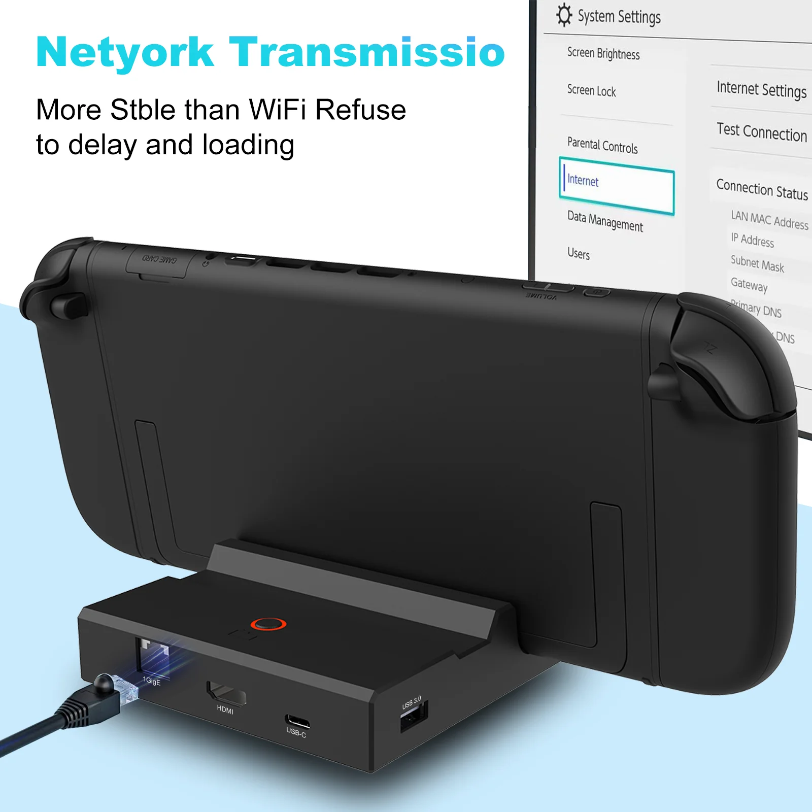Switch2 TV Docking Station Portable Charger Stand 4K HD Output Lan Port USB3.0 for Nintendo Switch 2 - Gallery Image 3