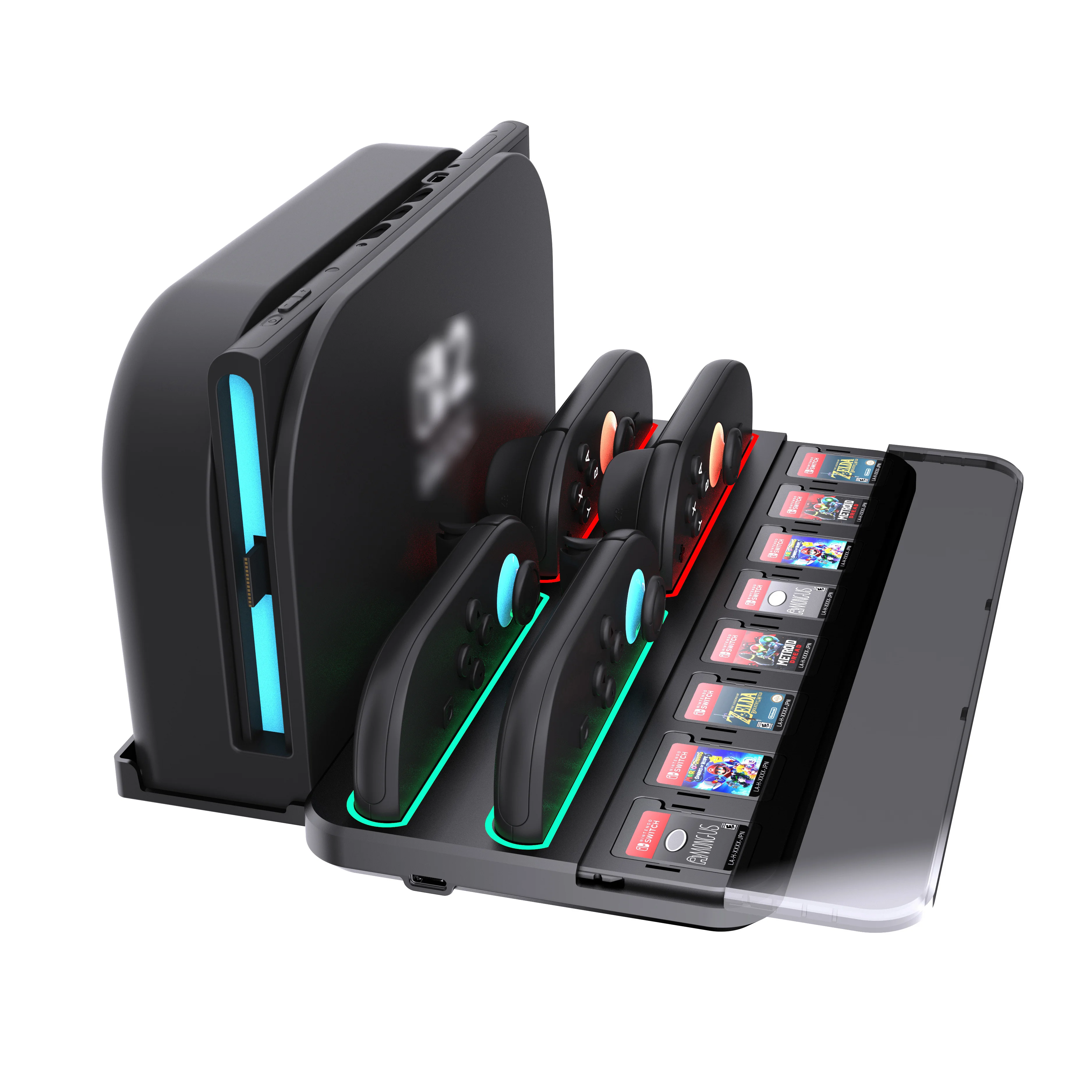 2 Charging Dock Charger Stand with Game Card Storage for Nintendo 2 Joycon - Gallery Image 5