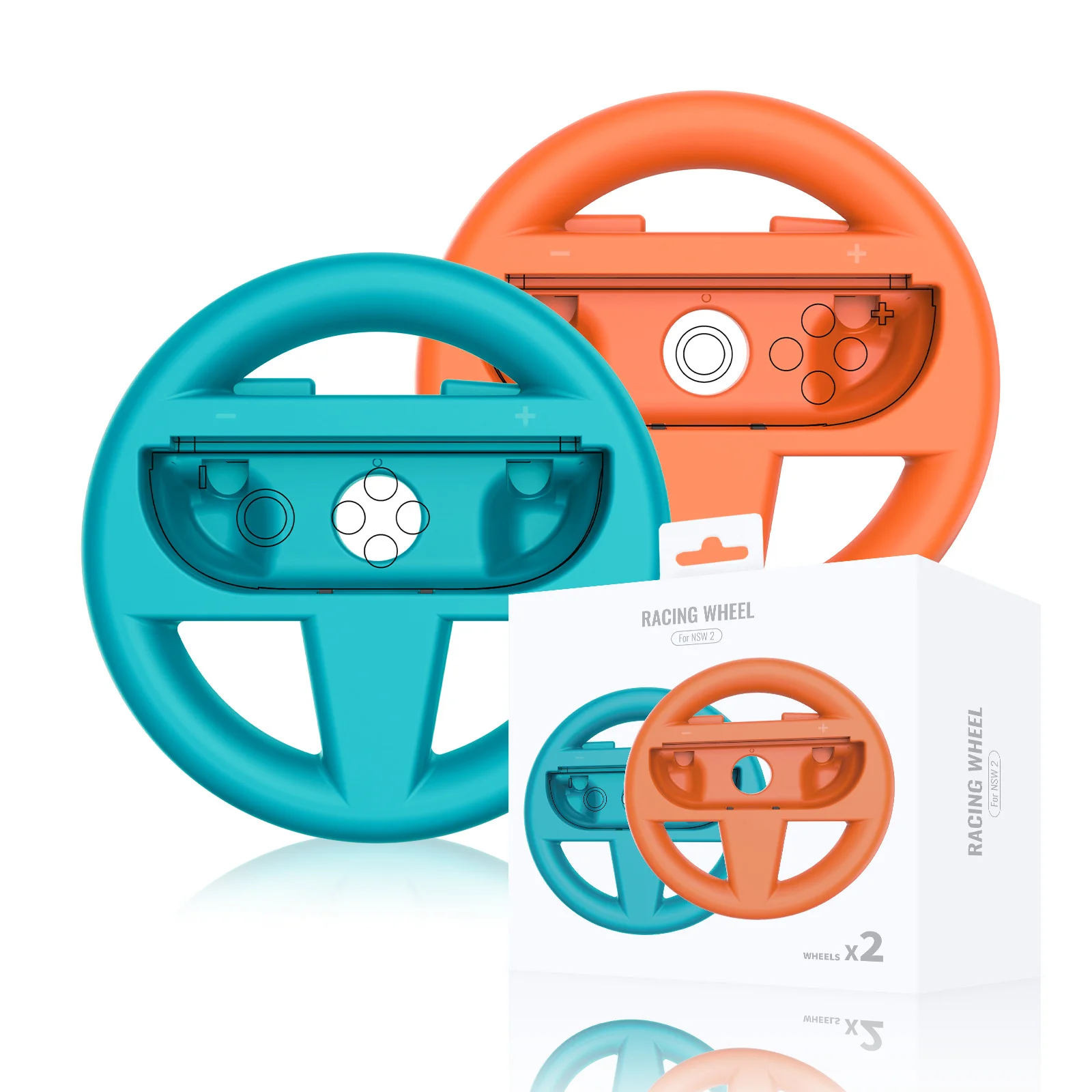 2 Gaming Steering Racing Wheel 2 Pack for Nintendo 2 Wheel Joycon Controller Attachment Accessories - SKU Option 2