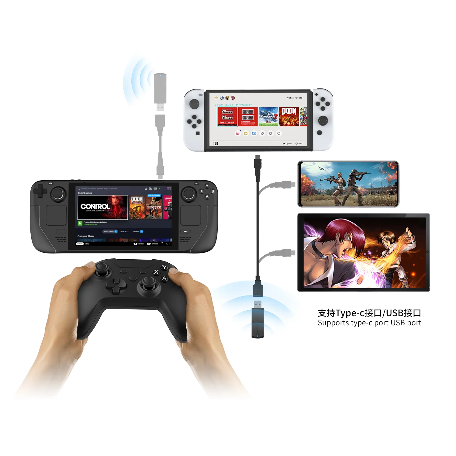 Pro Controller Hall Effect Joystick No Dfriting Dual Vibration Remappable Rear Buttons Gyro for Nintendo - Gallery Image 5