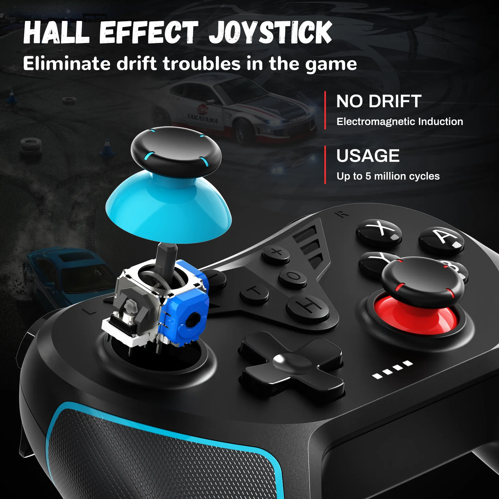 Hall Effect Controller No Drift No Deadzone BT Wireless Gamepad Pro Controller for Nintendo Lite OLED - Gallery Image 2