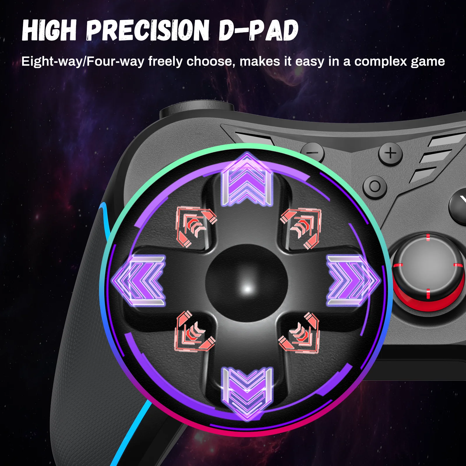 Hall Effect Controller No Drift No Deadzone BT Wireless Gamepad Pro Controller for Nintendo Lite OLED - Gallery Image 4