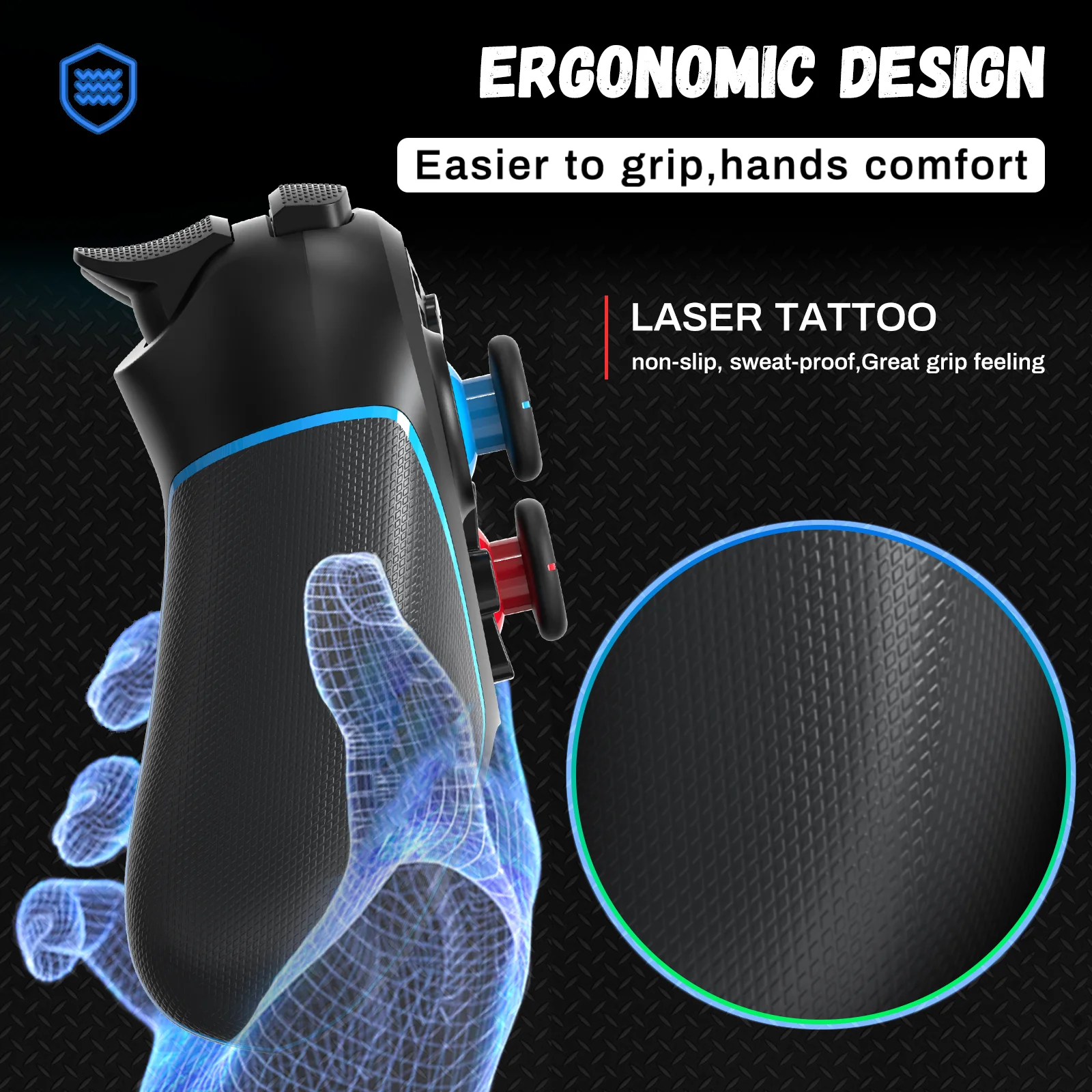 No Drift Controller Hall Effect Joystick Game Controller Wireless Gamepad for Nintendo - Gallery Image 2