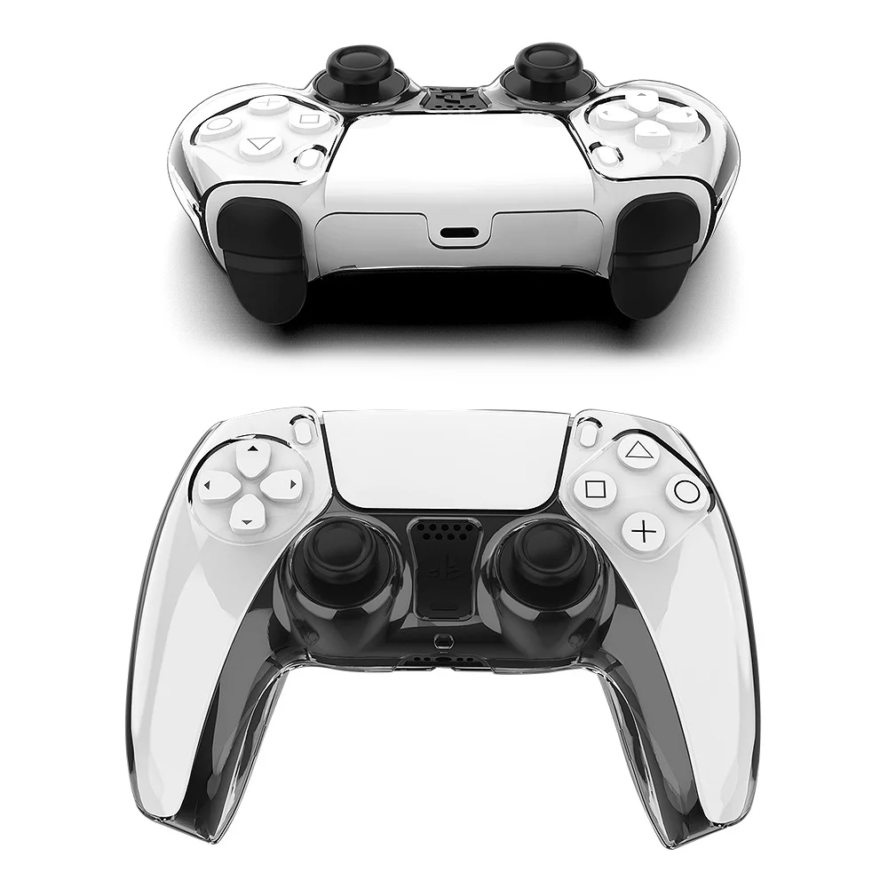 Crystal Clear PC Transparent Hard Protective Shell for PS5 DualSense - Gallery Image 5