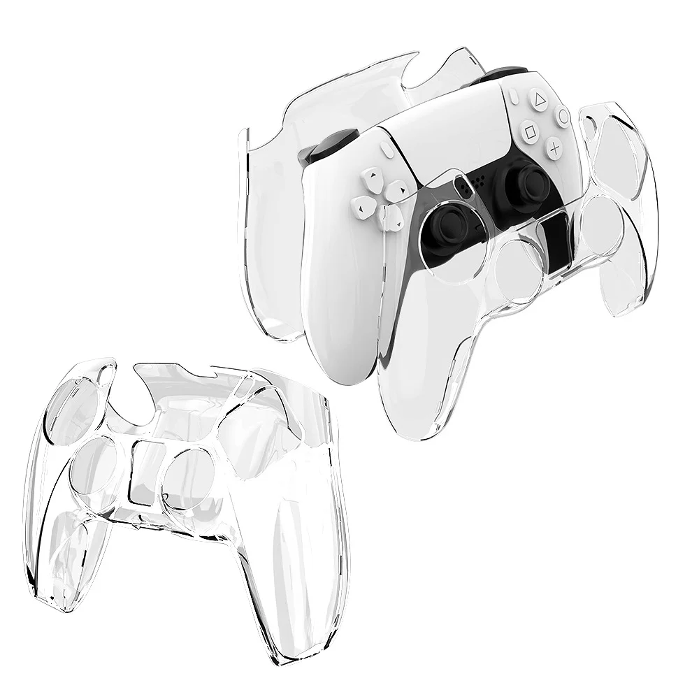 Crystal Clear PC Transparent Hard Protective Shell for PS5 DualSense - Gallery Image 6