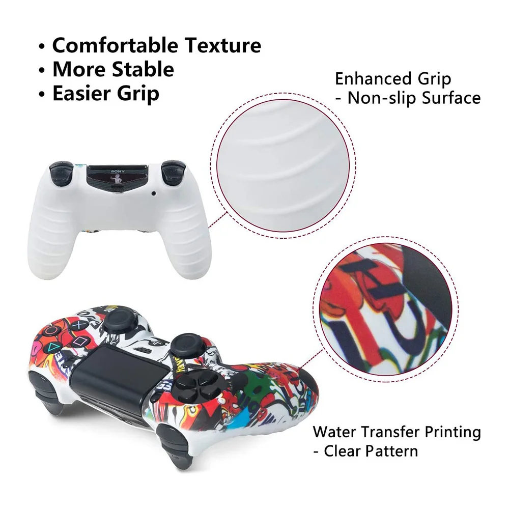 Soft Matte Non-Slip Protective Silicone Cover Sleeve for PS5 / PS4 Controller - Gallery Image 2