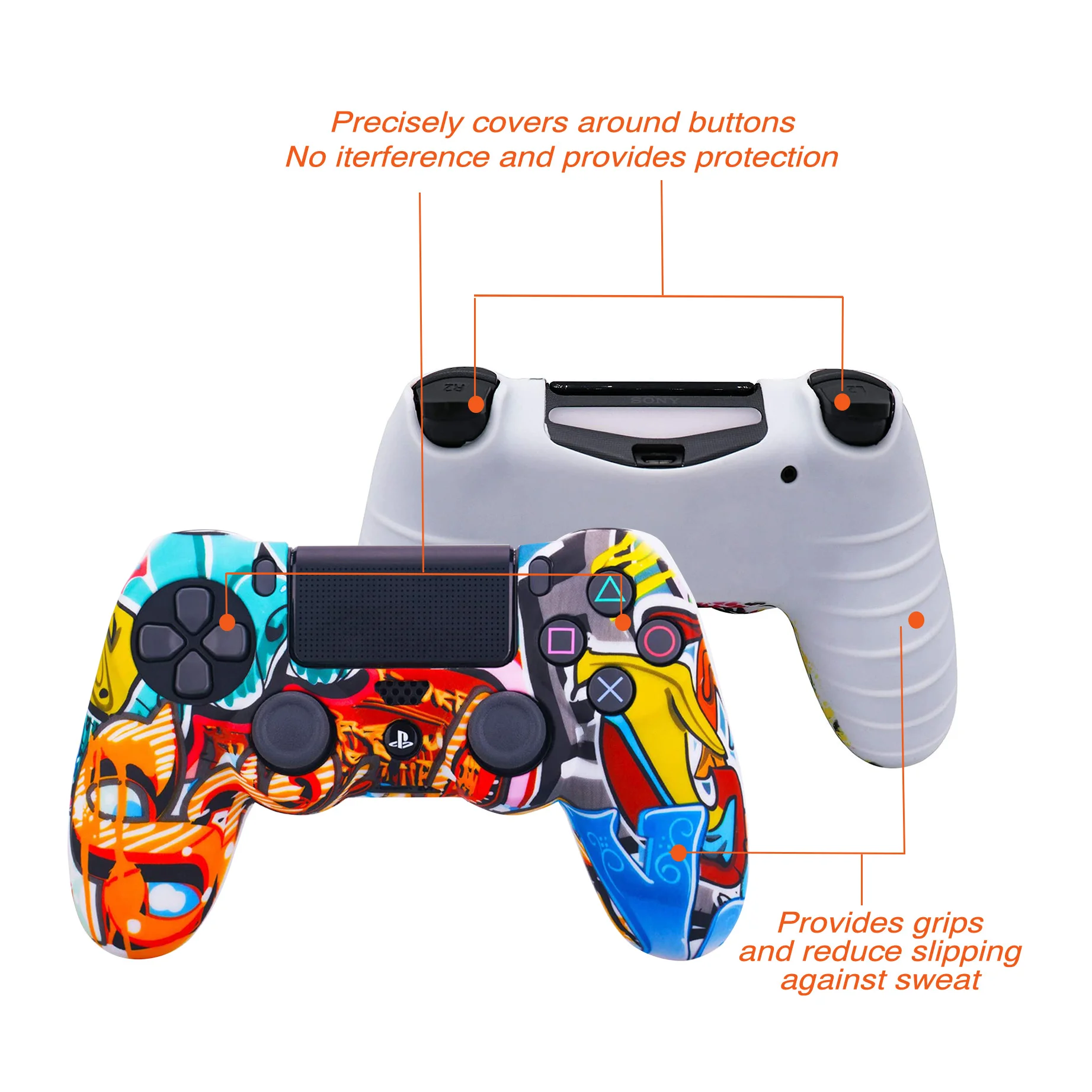 Hydro-Dipped Camo Water Transfer Print Silicone Skin for PS5 / PS4 Controller - Gallery Image 4