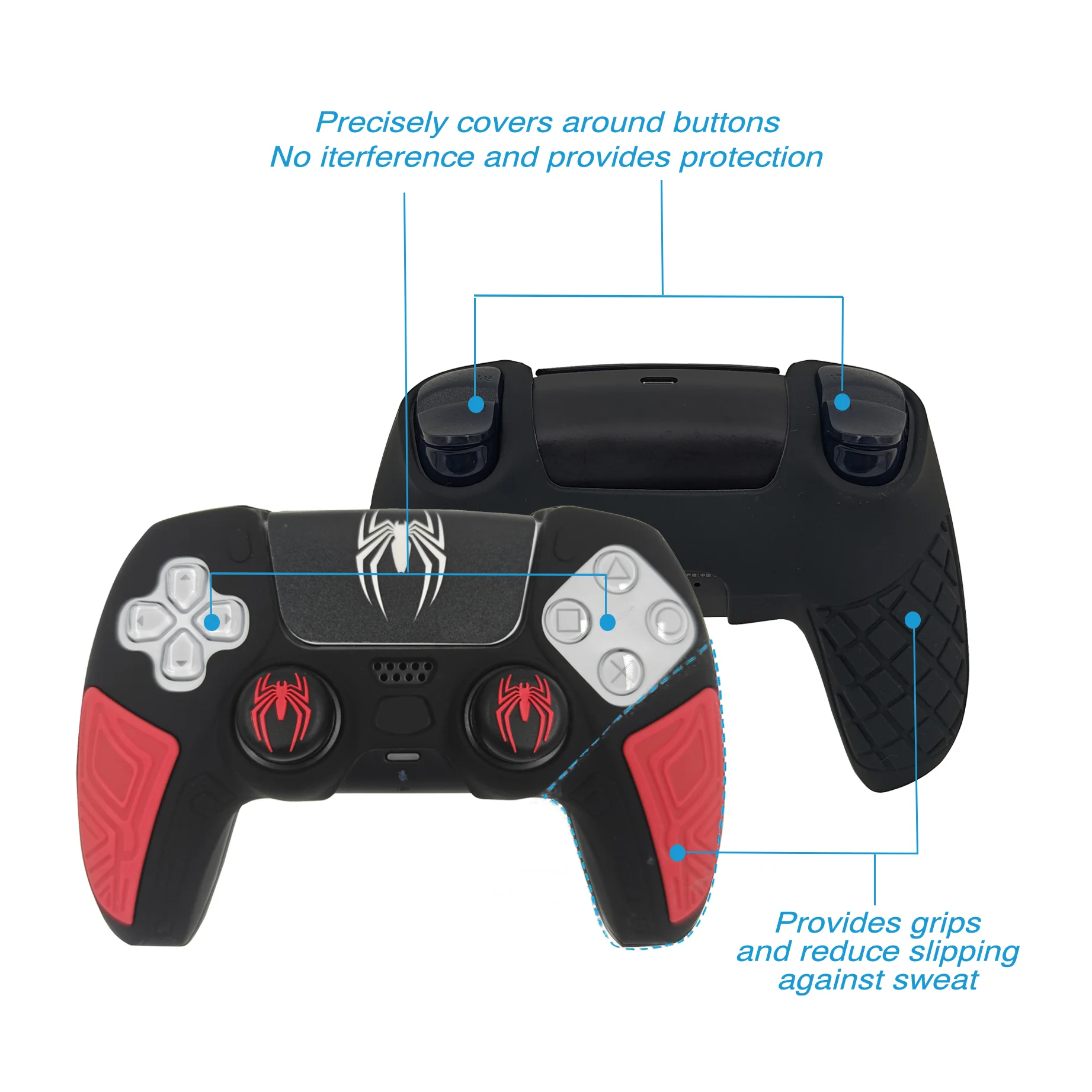 Sports Team Football Themed Anti-Slip Silicone Cover for PS5 / PS4 Controller - Gallery Image 6