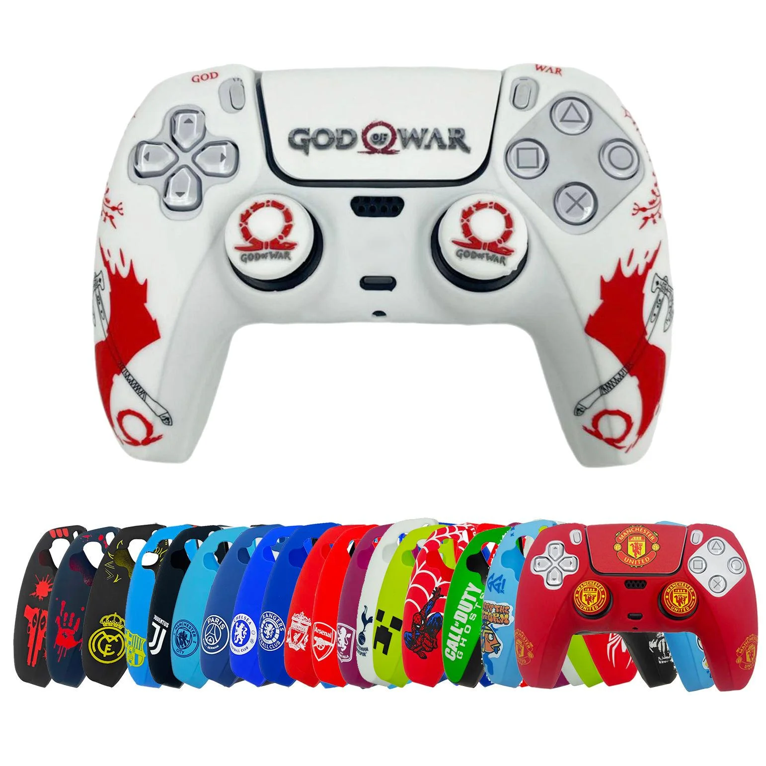 Gaming Graphic Full-Color Sublimation Silicone Grip Cover for PS5 DualSense