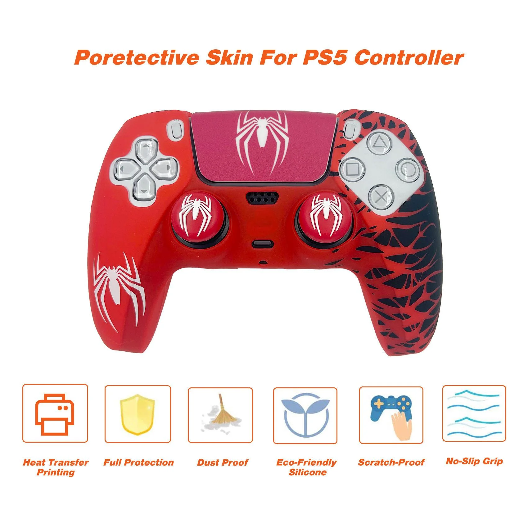 Gaming Graphic Full-Color Sublimation Silicone Grip Cover for PS5 DualSense - Gallery Image 3