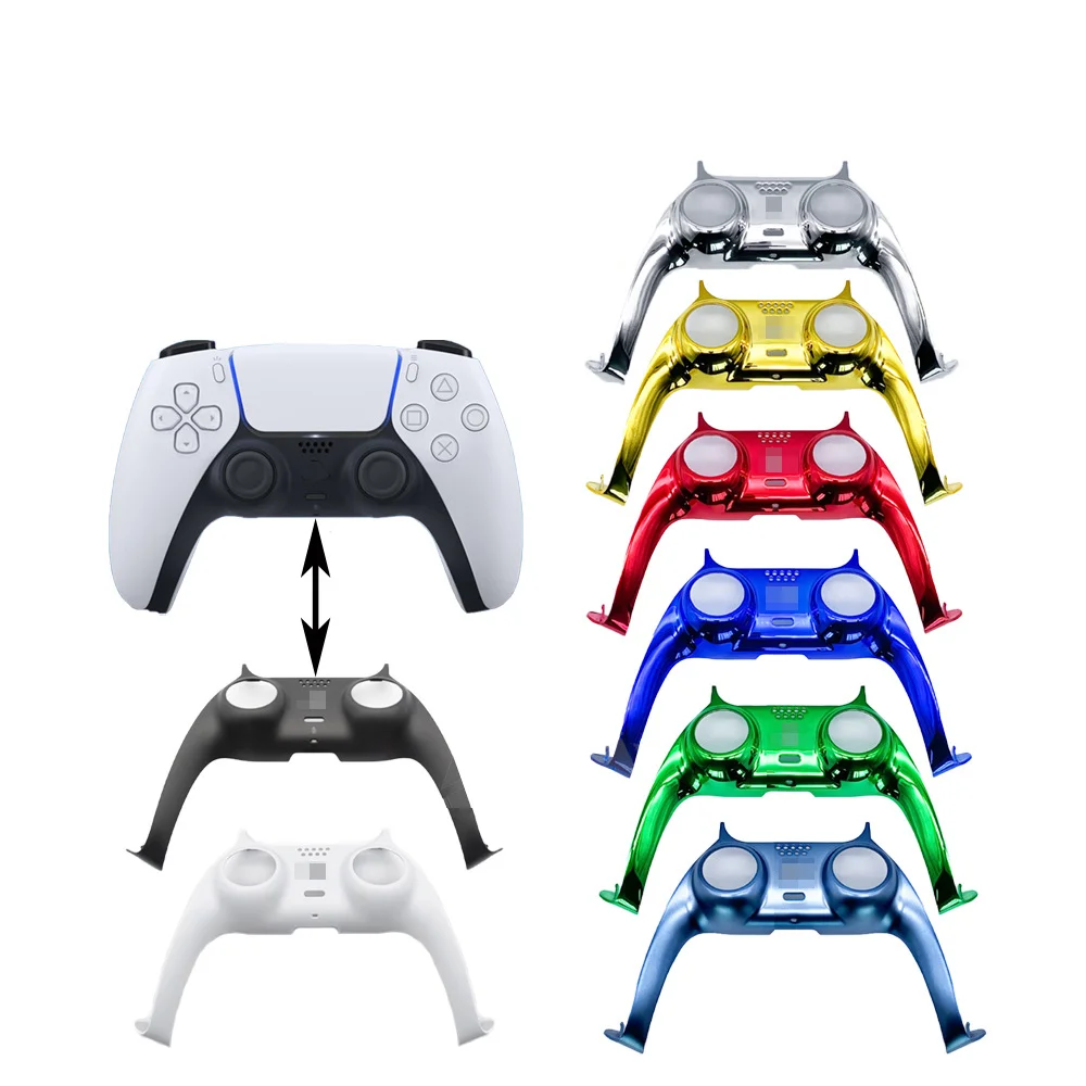 Custom Color Accent Decorative Front Trim Strip Faceplate for PS5 DualSense