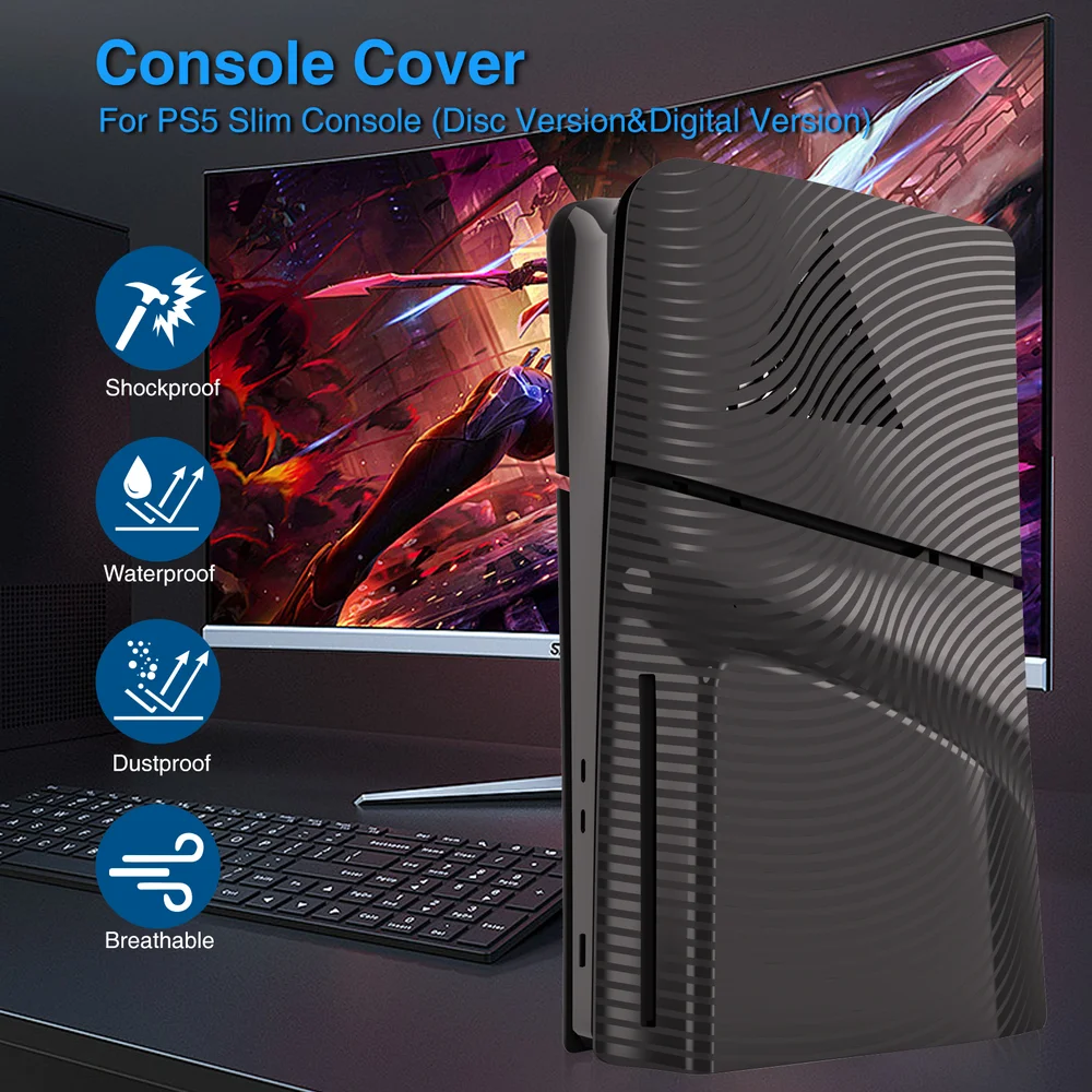 Slim Cover Plates Console Shell Fceplate Disc Edition Digital for Playstation 5 Slim Console - Gallery Image 2