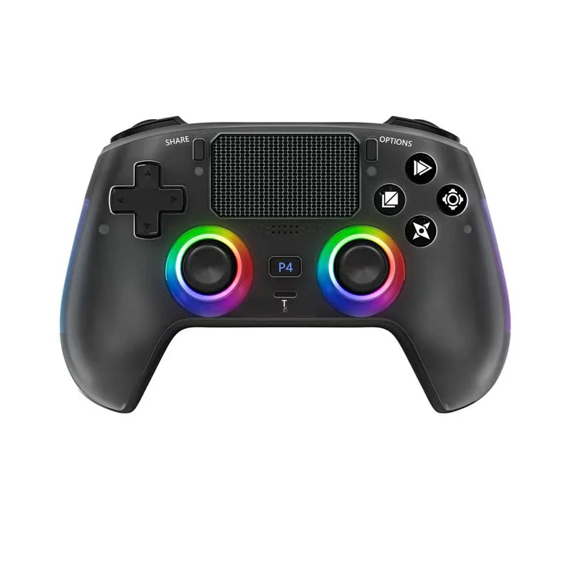 Hall Trigger Joystick RGB Rear Buttons Dual Vibration 6-Axis Wireless Gaming PS4 Controller - Gallery Image 3