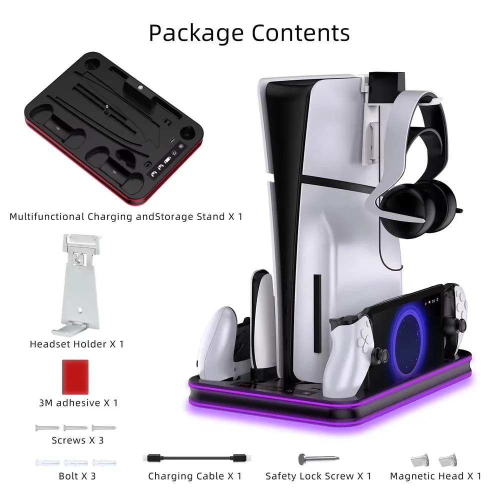 PS5 Portal Controller Accessories Charging Dock Console Cooling Stand Headset Holder for - SKU Option 1