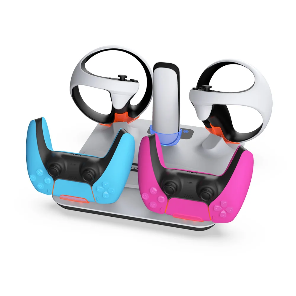 PSVR2 Charging Station Docking Cooling Stand for PS5 Console Dualsense Controller - Gallery Image 4