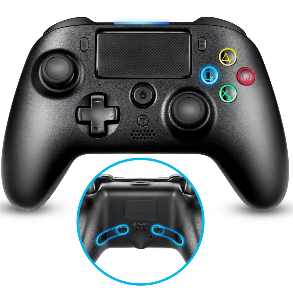 PS5 Gyroscope Turbo Remappable Rear Buttons Hall Joystick Trigger RGB Light Wireless BT Game