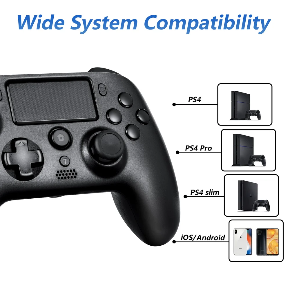 PS5 Gyroscope Turbo Remappable Rear Buttons Hall Joystick Trigger RGB Light Wireless BT Game - Gallery Image 2