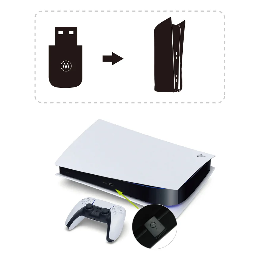 USB PS4 BT Adapter Dongle Connect Headset Mic Wireless for PC Airpod Buds PS4 - Gallery Image 2