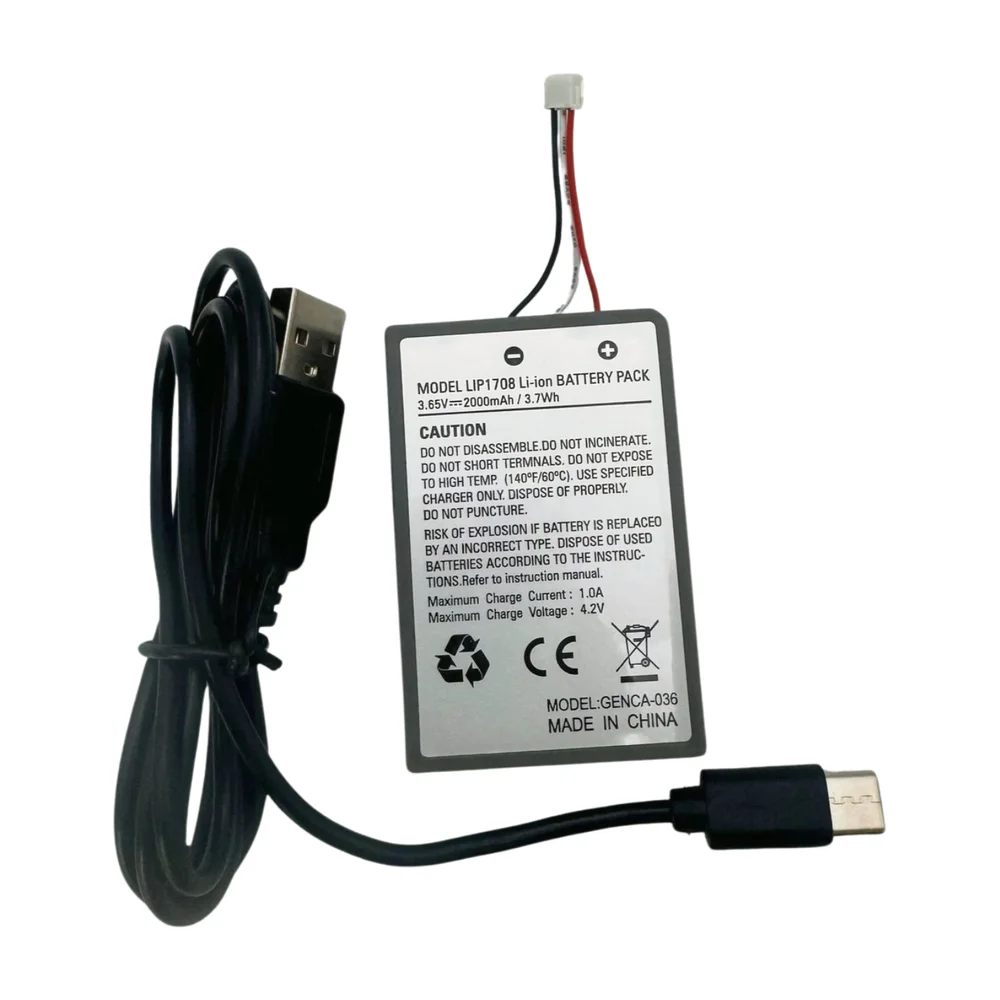 2000mAh Rechargeable Battery Pack for Sony PS5 Controller DualSense CFI-ZCT1W Wireless