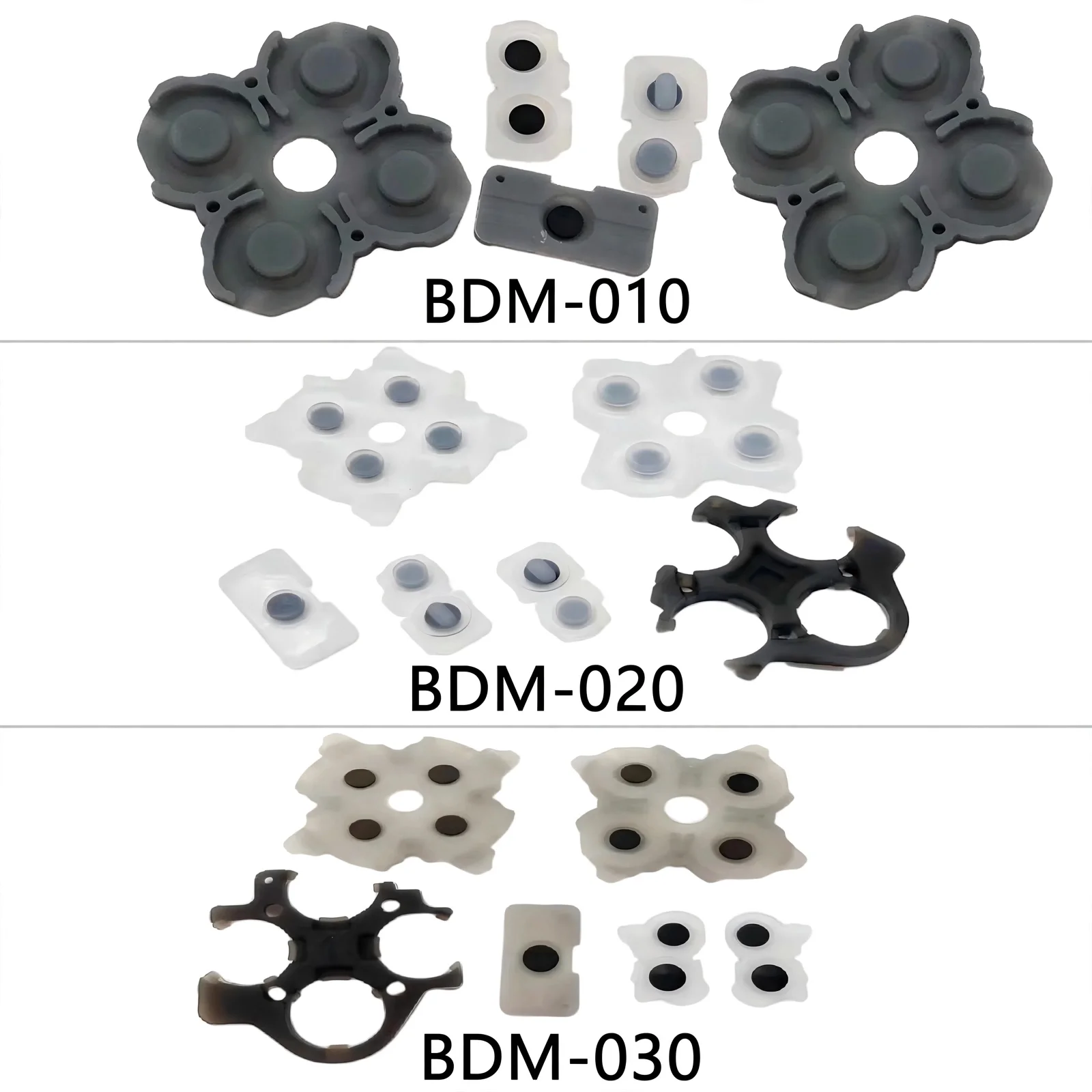 High-Elasticity Silicone Conductive Rubber Contact Pads Set for PS5 Controller