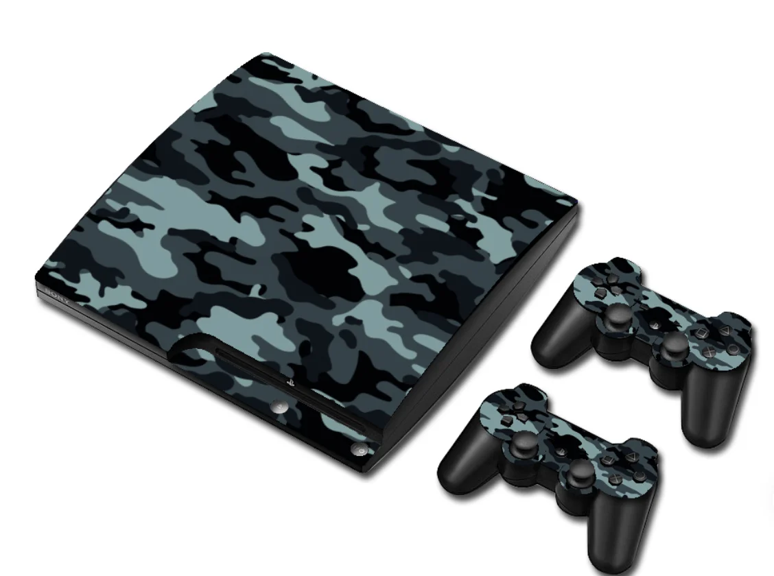 Full Body Protective Vinyl Decal Cover Wrap Set for PS3 Slim Console & Controller - SKU Option 1
