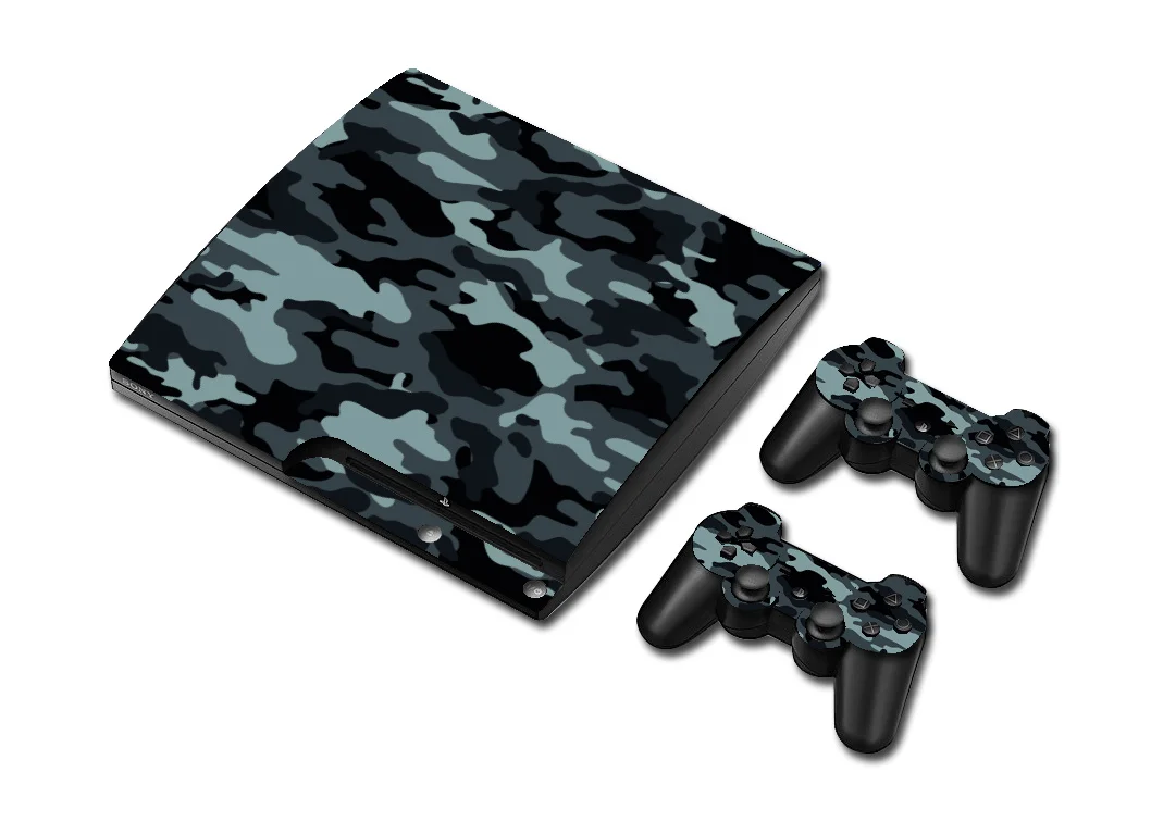 Full Body Protective Vinyl Decal Cover Wrap Set for PS3 Slim Console & Controller - SKU Option 6