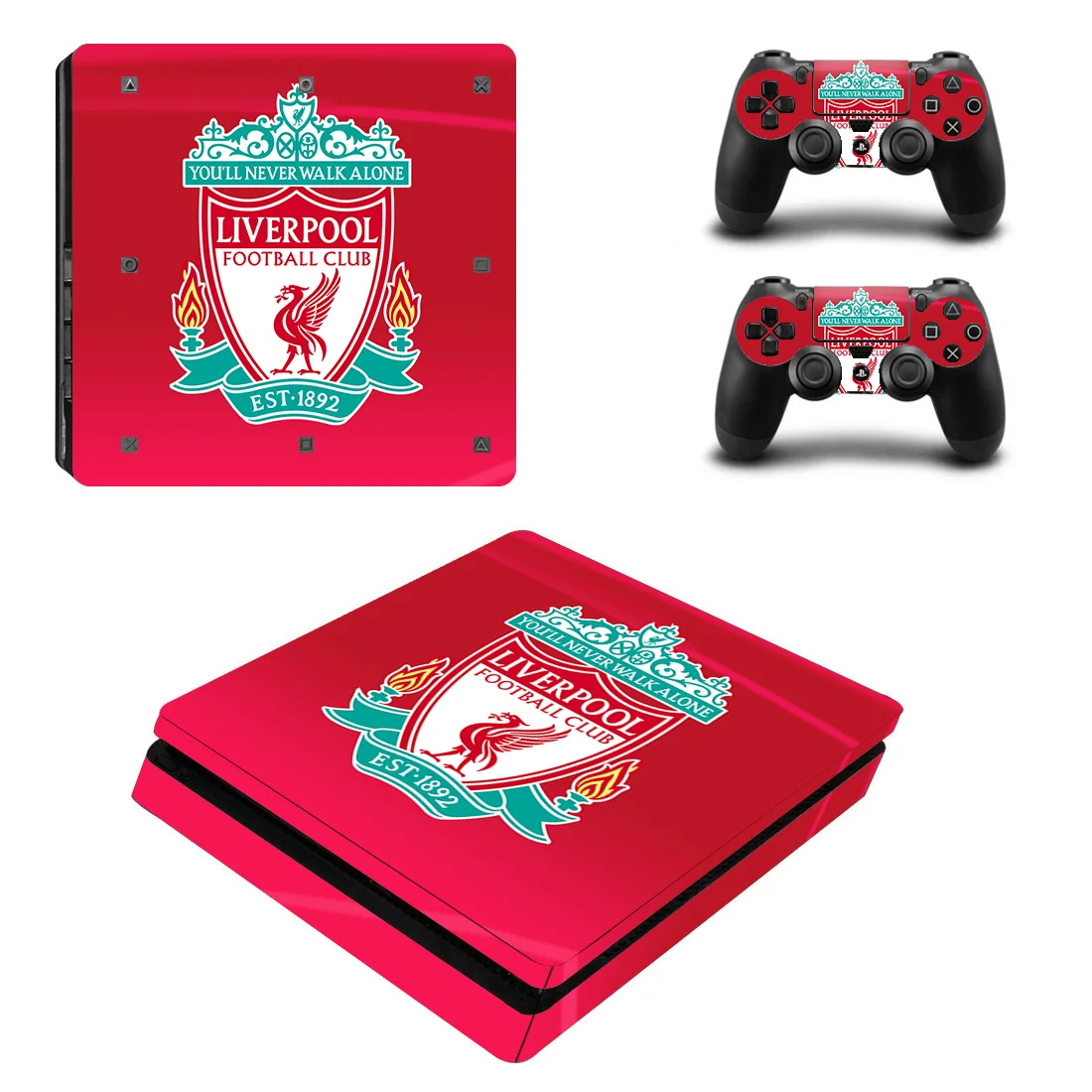 Full Body Gaming Vinyl Skin Decal Wrap Set for PS4 Slim Console & Controllers - SKU Option 5
