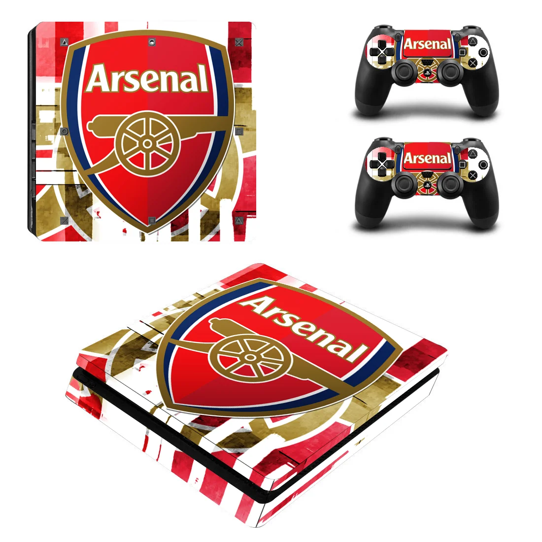 Full Body Gaming Vinyl Skin Decal Wrap Set for PS4 Slim Console & Controllers - SKU Option 7