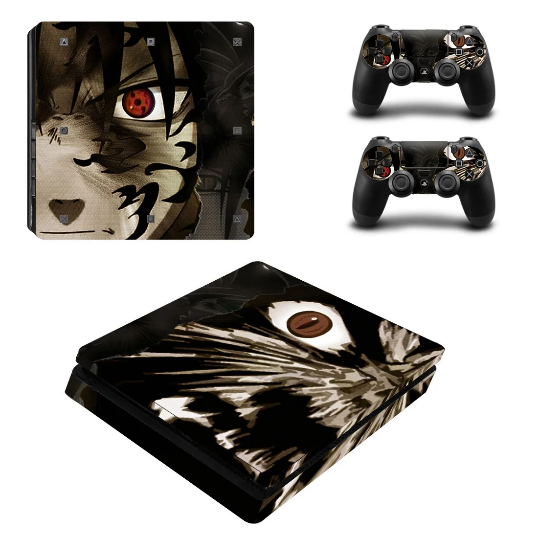 Full Body Gaming Vinyl Skin Decal Wrap Set for PS4 Slim Console & Controllers - SKU Option 8